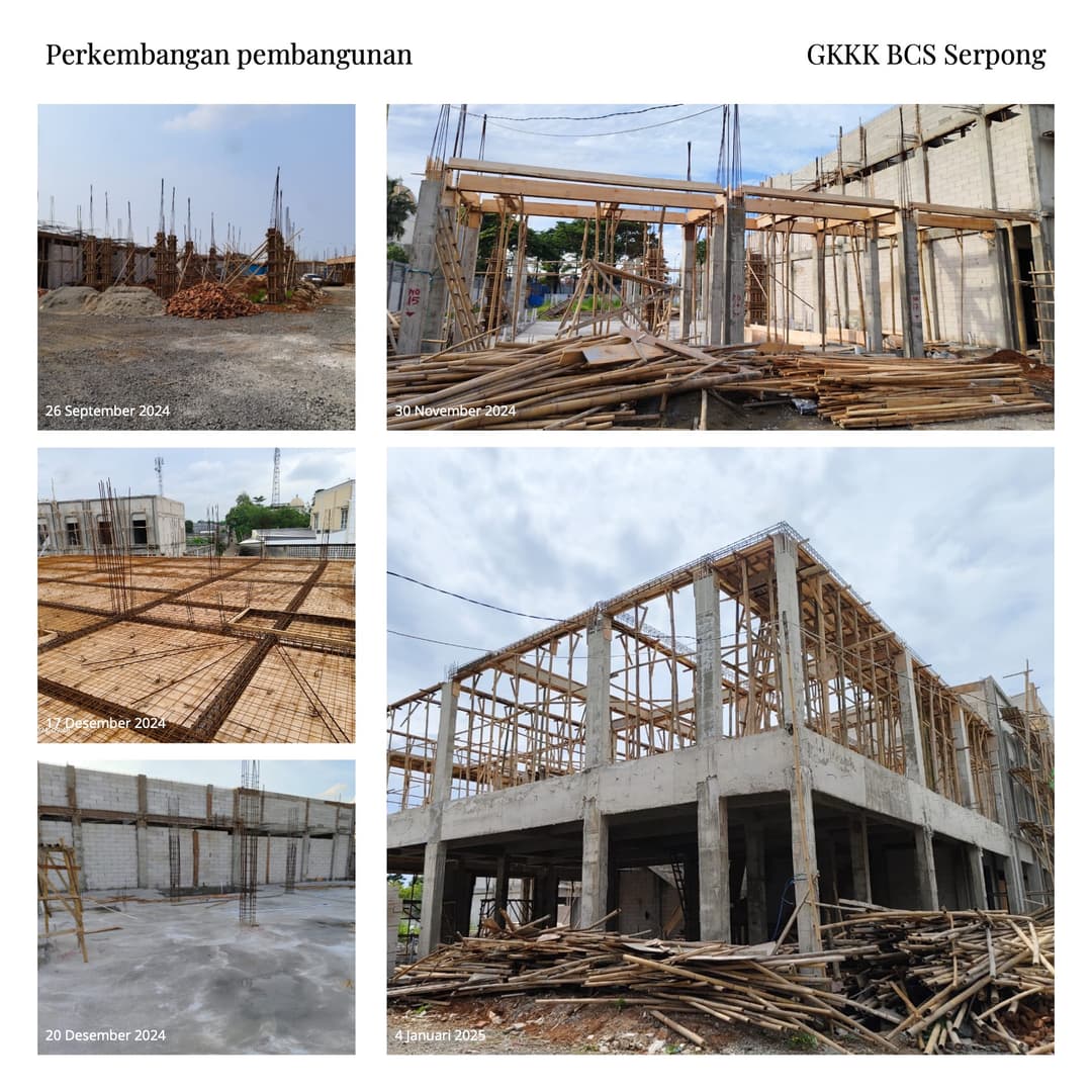 Construction progress photos