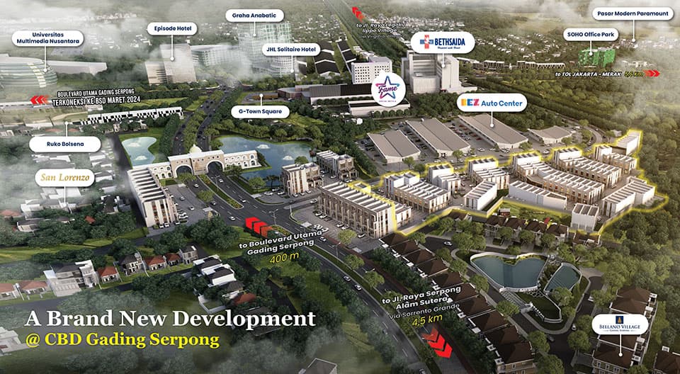 Aerial view of Illago Grande location